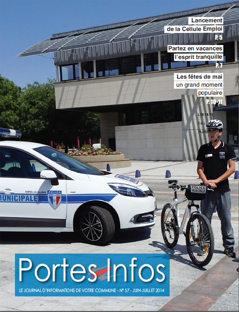 Couverture Portes-infos N° 57 - juin-juillet 2014
